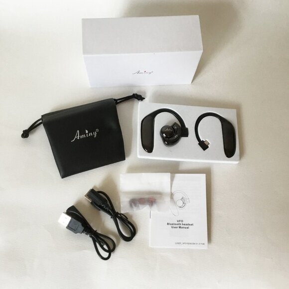 Aminy Ufo Bluetooth Headset Wireless Bluetooth Earpiece with Box and Accessories - Picture 3 of 5